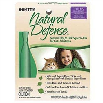  Sentry Flea & Tick Squeeze-On For Cats/Kittens, 3 Applications