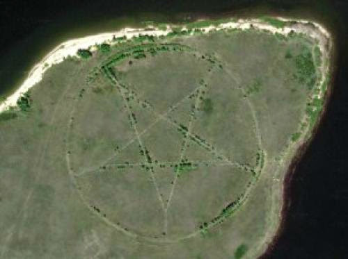 Massive Occult Pentagram Found Carved Into The Kazakhstan Countryside