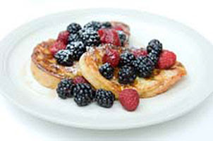 Overnight French Toast with Mixed Berry Topping