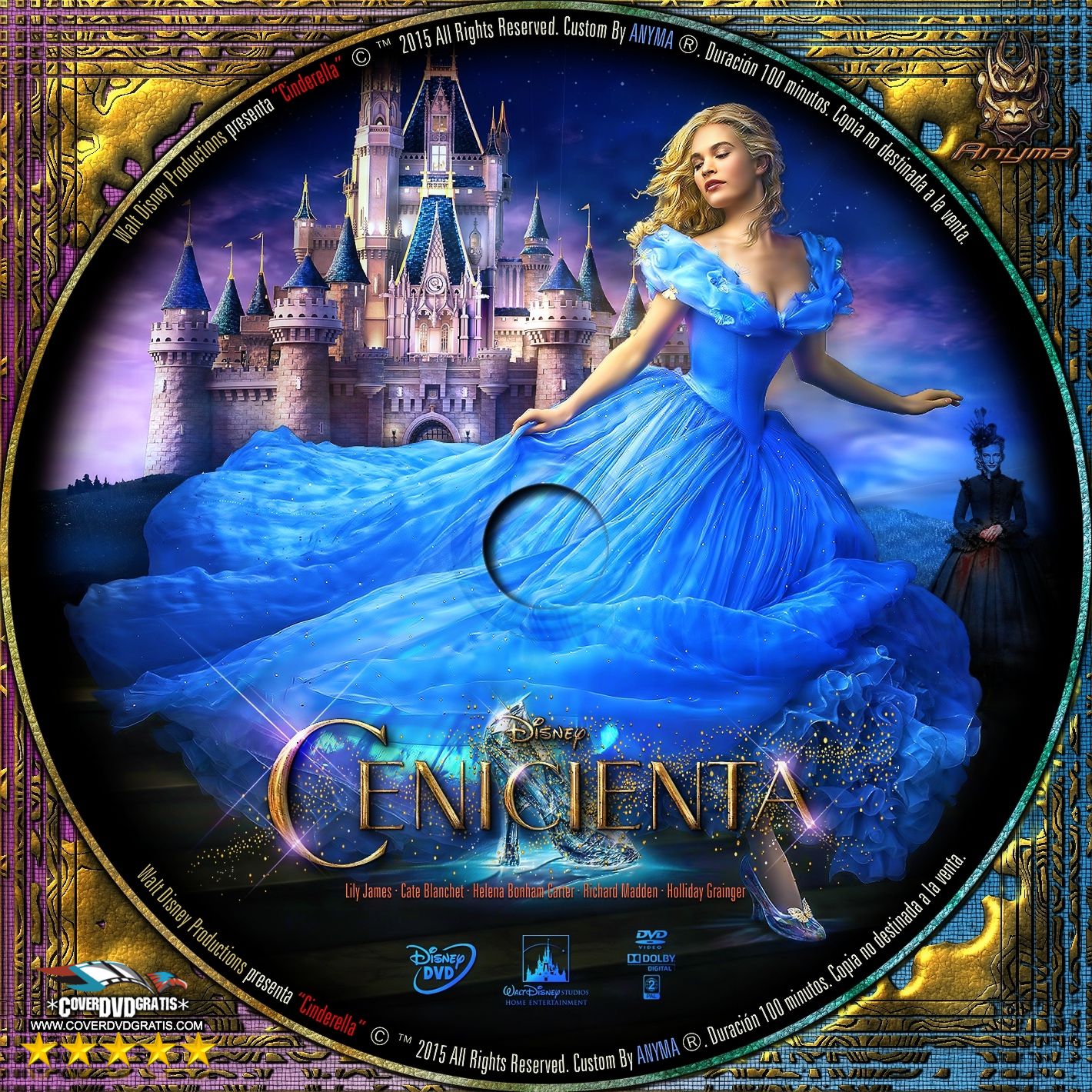 Cinderella 2015 DVD COVER - CoverDVDgratis