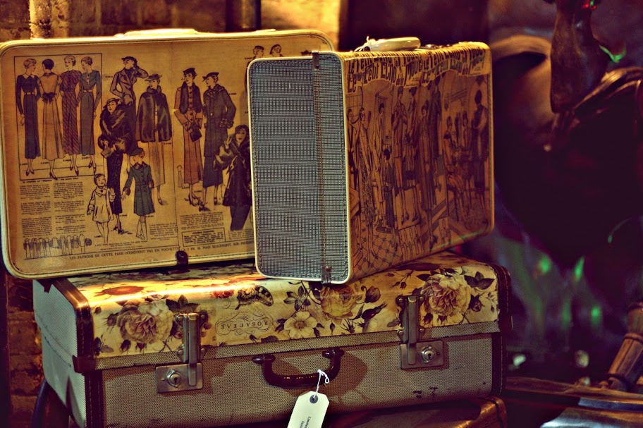 retro suitcases at Camden Town