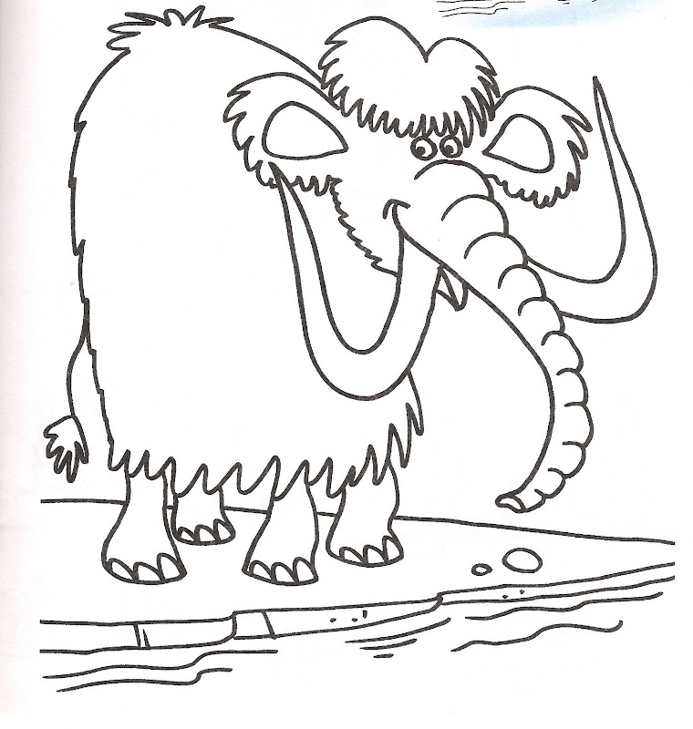 Dibujo de mamut para colorear