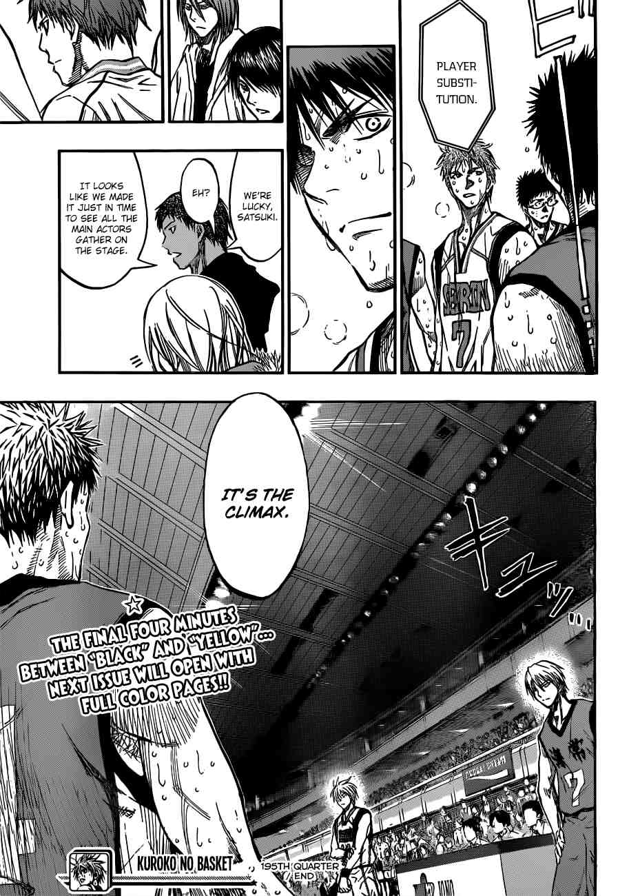 Kuroko no Basket Manga Chapter 195 - Image 19