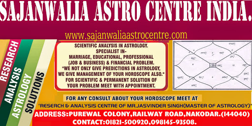 Sajanwalia Astro Centre India, Purewal Colony,, Railway Rd, Nakodar, Punjab 144040, India, Vastu_Consultant, state PB