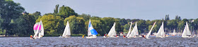 J/22s sailing Alster Lake, Hamburg, Germany