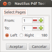 Gira, extrae y elimina páginas de un pdf en Nautilus