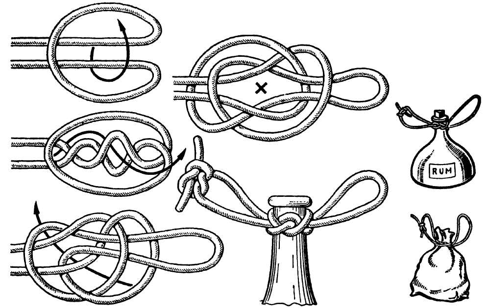 Самодельные узлы. Амфорный узел схема. Сваечный узел схема. Амфорный узел как вязать. Морские узлы схема.
