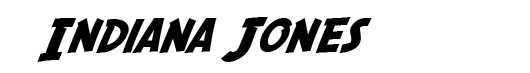 SF Fedora font logo Indiana Jones