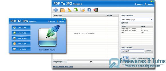 PDF To JPG : un logiciel gratuit pour convertir des fichiers PDF en images