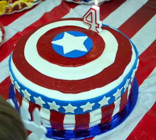 Captain America Birthday Cakes