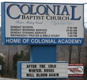 winter church signs
