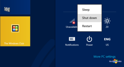 10 Cách Shutdown hoặc Restart đơn giản trong Windows 8 Windows8_Shutdown-CharmsBar