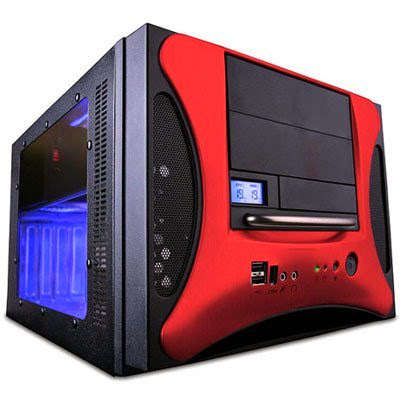  Apevia X-QPACK2-RD/500 Red Aluminum Micro ATX Tower / Computer Case with 500W Power Supply