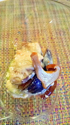 Fig Salad with tofu cream, chanterelle and pine nut by Nodoguro August themed pop-up- Haruki Murakami 8/12/2014