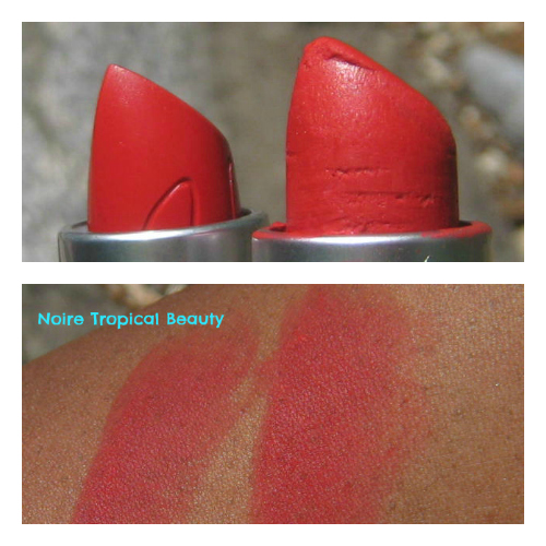 NoireTropicalBeauty RiRiRubyWoo swatches