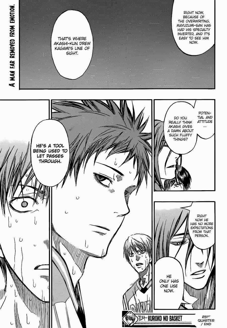 Kuroko no Basket Manga Chapter 251 - Image 19