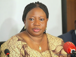 Fatou Bensouda, procureure de la cour pénale internationale le 13/03/2014 à Kinshasa, lors d’une conférence de presse. Radio Okapi/Ph. John Bompengo