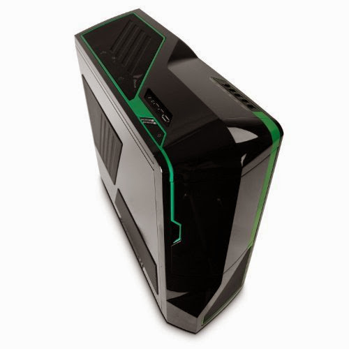  Nzxt Technologies Phantom with Green Trim (Green LED) Enthusiast Full Tower Case - Phan-002Gr (Black)
