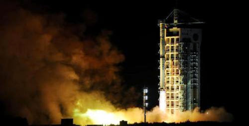 Long March 4C Rocket Lifts Off In Jiuquan China