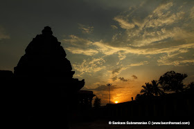 Setting sun from the Channakeshava Temple, Belur