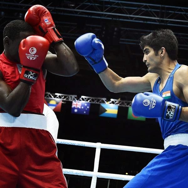 In the second round though, Vijender's flurry of punches landed on his opponent who was in difficulty to fend them off. A straight jab and then a right hook punch from Vijender rattled Prince.