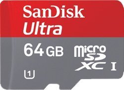 SanDisk 64GB Mobile Ultra MicroSDXC Class 10 UHS-1 30MB/s Memory Card with SD Adapter (NEW VERSION)