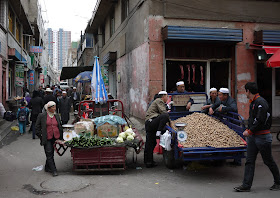 market scene in Xining, Qinghai, China