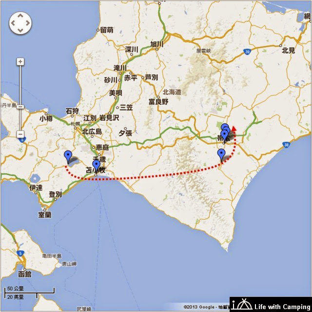 這是第三天的旅程路徑跟景點。