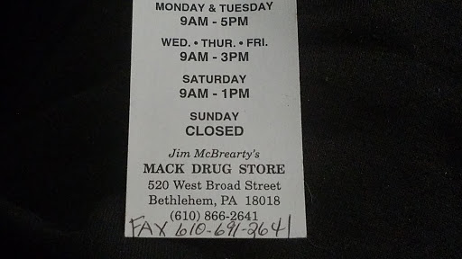 Pharmacy «Mack Drug», reviews and photos, 520 W Broad St, Bethlehem, PA 18018, USA