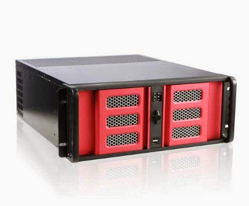  iStarUSA D-400SE 4U Compact Stylish Rackmount Chassis - Red (Power Supply Not Included)