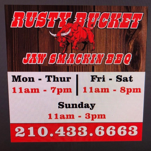 Rusty Bucket Jawsmacking BBQ logo
