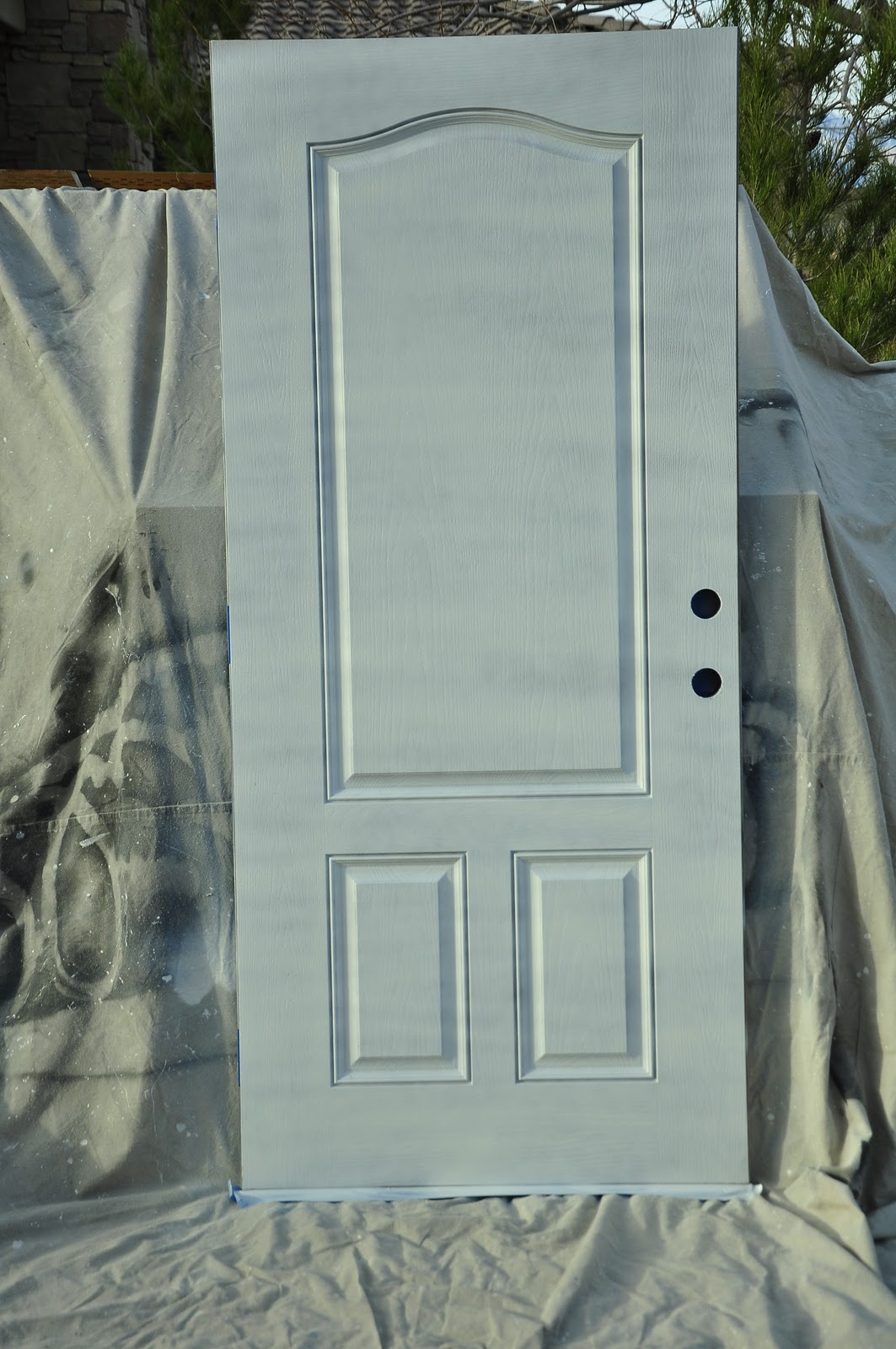 How to paint your fiberglass door Entryway Makeover part 3