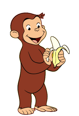 Curious George Coloring on Monkey Coloring Page