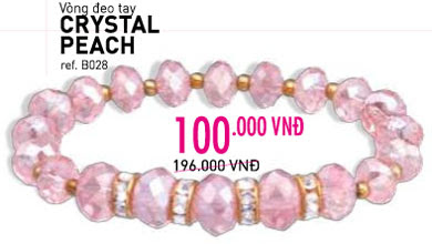 Vòng tay Crystal Peach - B028 Vòng tay Crystal Peach - B028