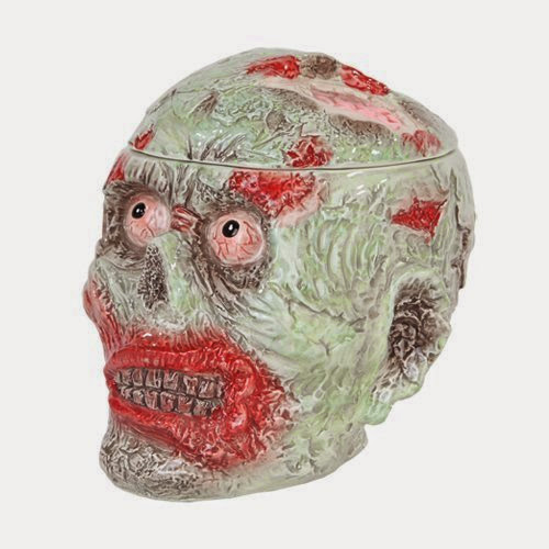  Zombie Head Halloween Ceramic Cookie Jar