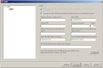 Gestin de cuentas de usuario mediante LDAP en MDaemon