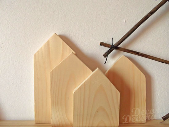 Casas de madera hechas a mano.