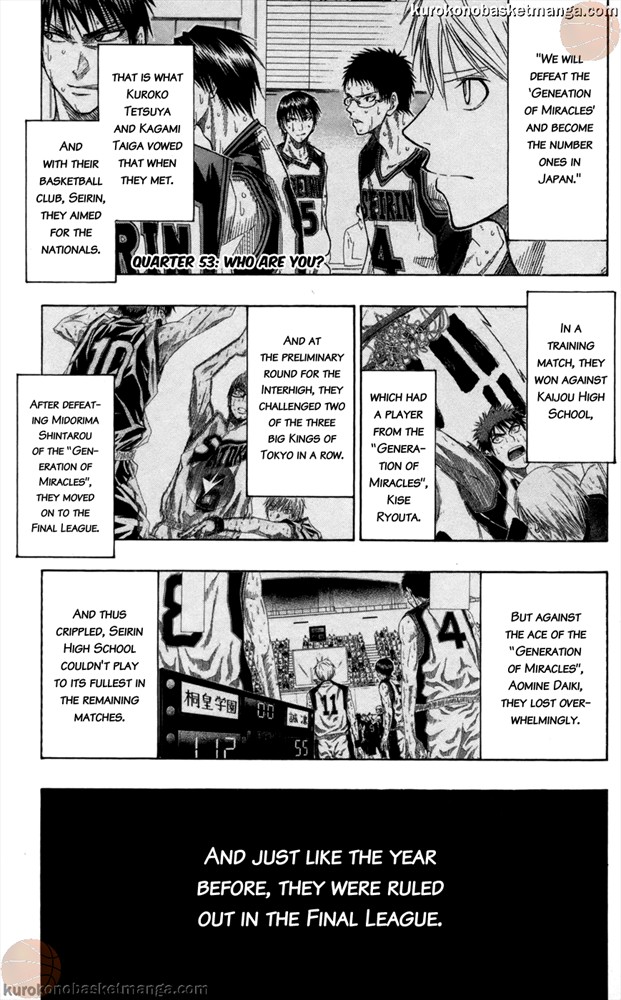 Kuroko no Basket Manga Chapter 53 - Image 0/007