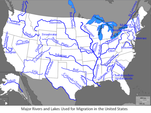 US Migration Rivers and Lakes • FamilySearch