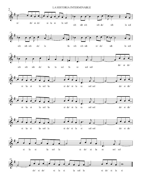 2 Partituras Neverendin Story de Limah para instrumentos en Clave de SOL (2 partituras)  Partitura Bso Tema 2 La Historia Interminable en Clave de Sol con Notas (Flauta, Saxofón, Trompeta, Clarinete, Oboe, Violín...)