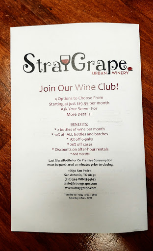 Winery «The Stray Grape Urban Winery», reviews and photos, 16630 San Pedro Ave, San Antonio, TX 78232, USA