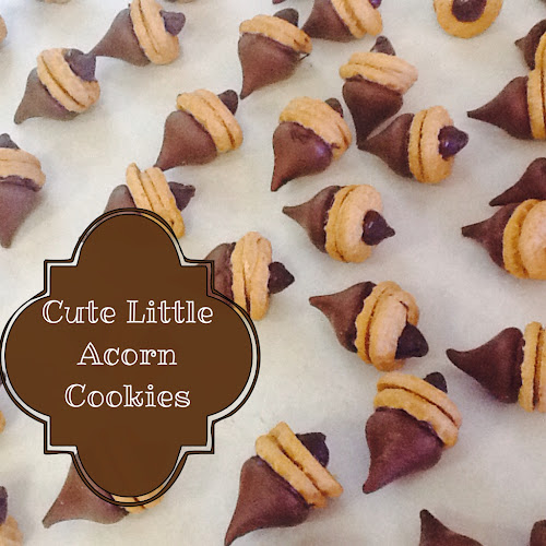 Mini acorn cookies