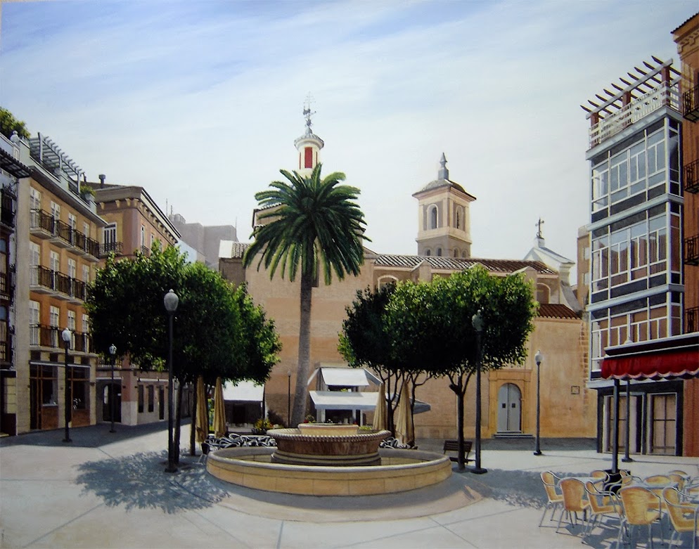 Plaza de las Flores pintura de Antonio Tapia