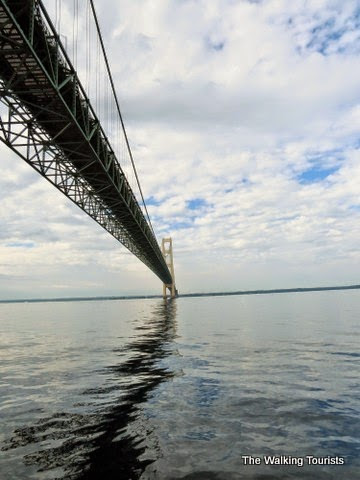 Mackinac Bridge, which connects the Upper and Lower peninsulas of Michigan. The Walking Tourists.