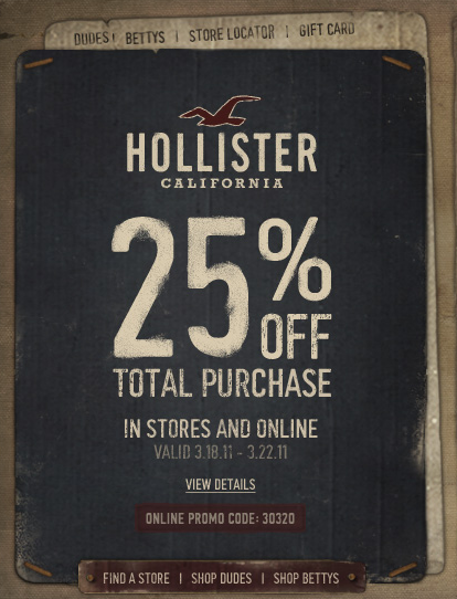 hollister student discount promo code