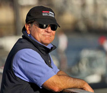 John Laun- J/120 sailors- overseeing sailing operations for San Diego America's Cup 34 in AC45 catamarans