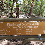 Great North Walk Berowra Waters trackhead sign (72250)