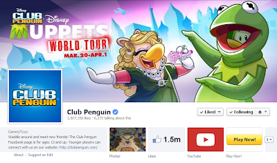 Club Penguin - Muppets World Tour - Social Media - Facebook