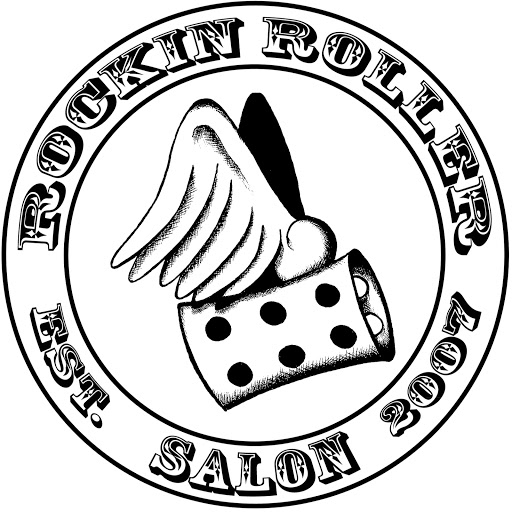 The Rockin' Roller Salon logo
